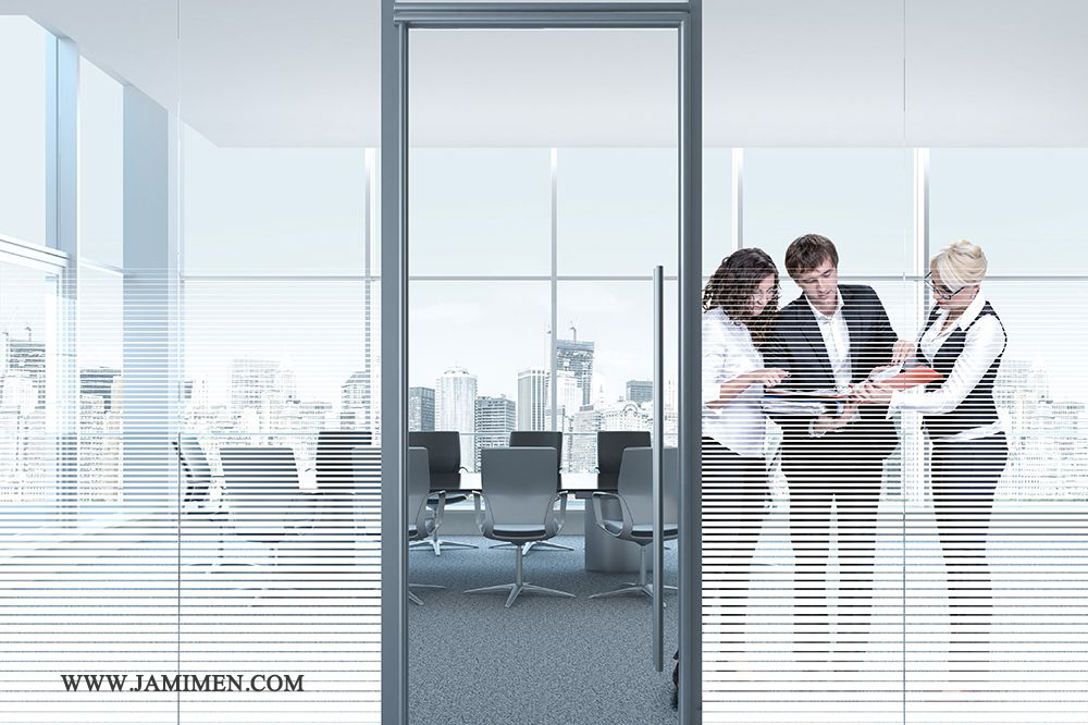 using sandblasted glass