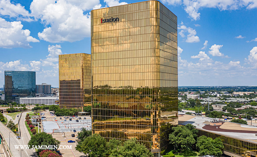 golden reflective glass