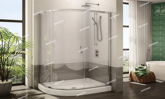 شیشه کابین دوش خم شفاف